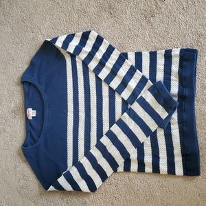 Mossimo navy and white strip top